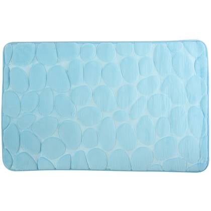MSV Badkamerkleedje|badmat - kiezel - vloer - licht - 50 x 80cm Blauw