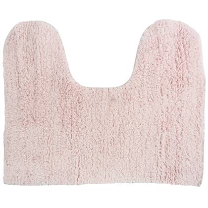MSV WC/Badkamerkleed/badmat - voor op de vloer - lichtroze - 45 x 35 cm - polyester/katoen