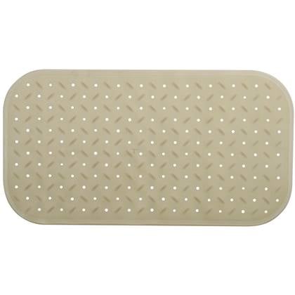 MSV Douche|bad anti-slip mat badkamer - rubber - - 36 x 76 cm Beige