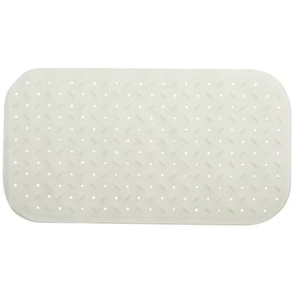 MSV Douche|bad anti-slip mat badkamer - rubber - - 36 x 76 cm Wit