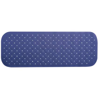 MSV Douche|bad anti-slip mat badkamer - rubber - - 36 x 97 cm Blauw