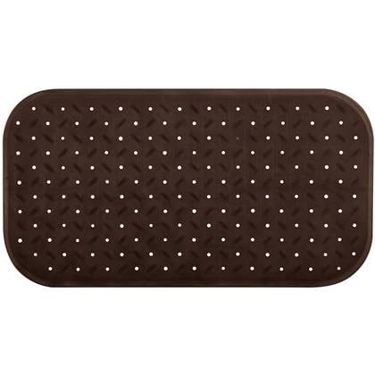 MSV Douche|bad anti-slip mat badkamer - rubber - - 36 x 65 cm Bruin