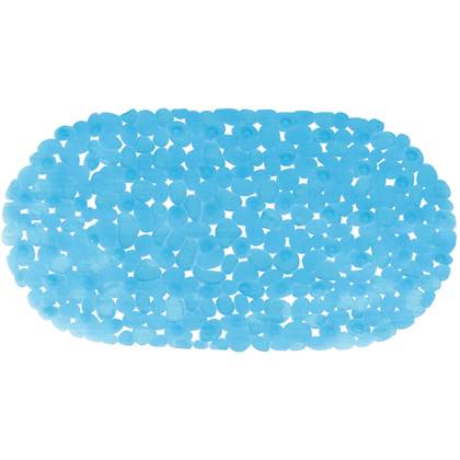 MSV Douche|bad anti-slip mat badkamer - pvc - - 39 x 99 cm Blauw