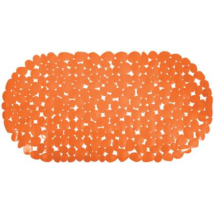 MSV Douche|bad anti-slip mat badkamer - pvc - - 39 x 99 cm Oranje