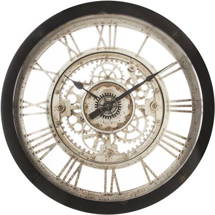 Atmosphera Wandklok|muur klok - Vintage - Dia 61 cm - kunststof|glas
