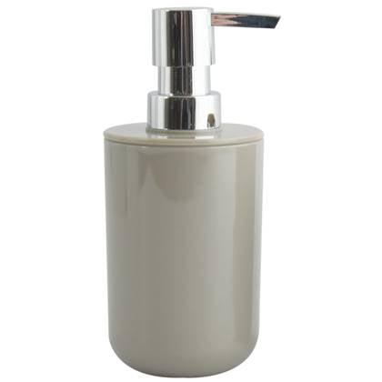 MSV Zeeppompje|dispenser Porto - kunststof - |zilver - 7 x 16 cm Taupe