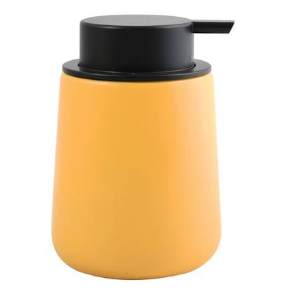 MSV Zeeppompje|dispenser Malmo - Keramiek - saffraan geel - 8,5x12 cm Oranje