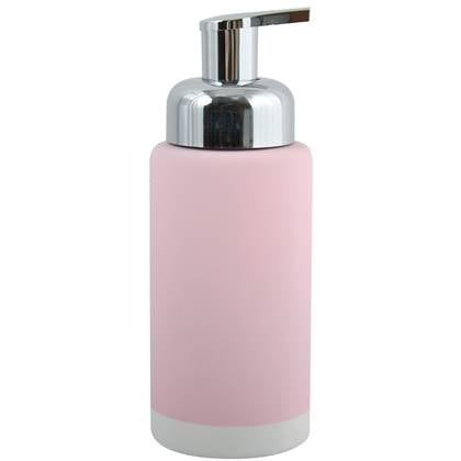 MSV Zeeppompje|dispenser Enzo - keramiek - licht|zilver - 18 cm Roze