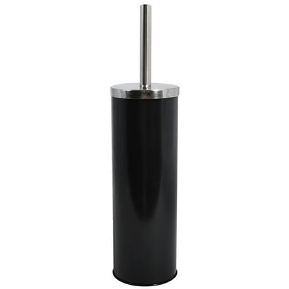 MSV Toiletborstel in houder|wc-borstel - metaal - - 38 cm Zwart