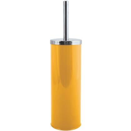 MSV Toiletborstel houder|wc-borstel - metaal - saffraan - 38 cm Geel