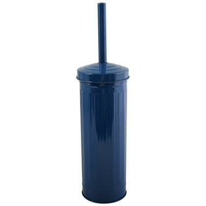 MSV Industrial Toilet|wc-borstel houder - metaal - marine - 38cm Blauw