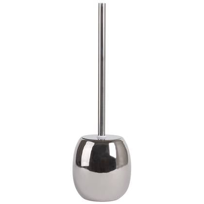 MSV Toilet|WC-borstel houder Kymi - keramiek - - 39 cm Zilver