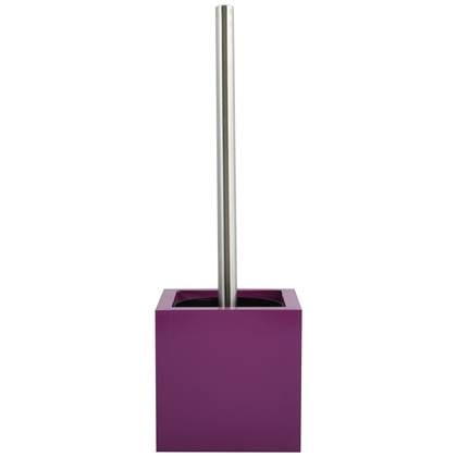 MSV Toiletborstel in MDF houder|rvs wc-borstel - - 37 cm Paars
