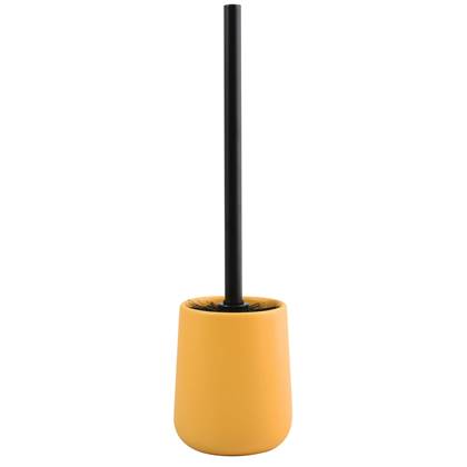 MSV Toiletborstel in houder|wc-borstel Malmo - keramiek - geel|zwart Oranje