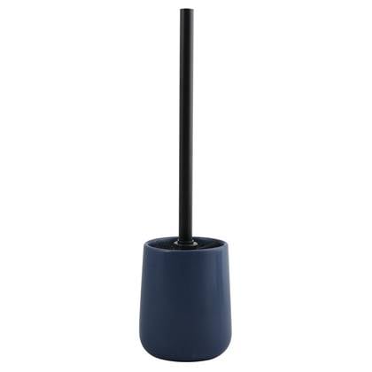 MSV Toiletborstel in houder|wc-borstel - keramiek - |zwart Blauw