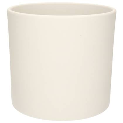 Mica Decorations Plantenpot - wit - keramiek - 23 x 21 cm