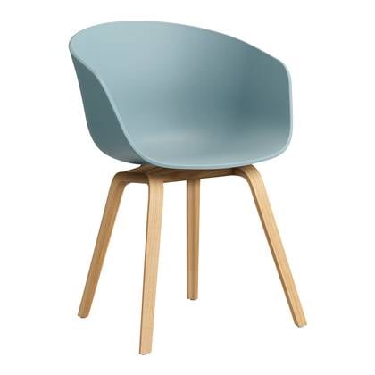 HAY About a Chair AAC22 Stoel Oak Dusty Blue 