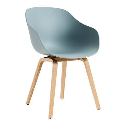 HAY About a Chair AAC222 Stoel Oak Dusty Blue