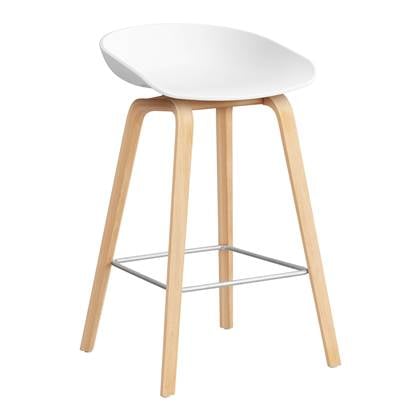 HAY About a Stool AAS32 Barkruk H 65 cm Soaped Oak White
