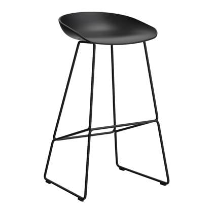 HAY About a Stool AAS38 Barkruk - H 75cn - White Steel - Black
