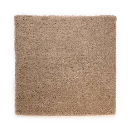 Vierkant hoogpolig vloerkleed - Cozy Shaggy - beige 200x200 cm