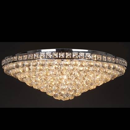 Clayre & Eef Kristallamp plafondlamp chroom compl. 27xØ80 cm 15x E14-40w