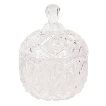 Clayre & Eef Glazen potje Ø 13x19 cm Glas Transparant