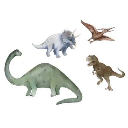 LM Baby Art dinosaurus muursticker set | 4 Dino muurstickers