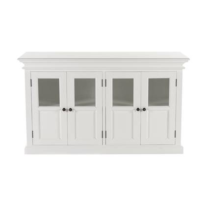 Hioshop Halifax dressoir 4 deuren wit.