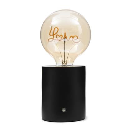 Riviera Maison Tafellamp zwart, Lampenvoet LED RM LÃ©a Love Bulb
