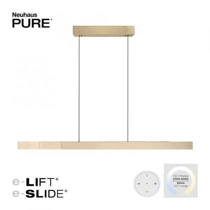 Paul Neuhaus Hanglamp e-Lift + e-Slide L 120-200 cm mat goud