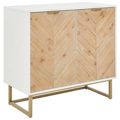 Beliani - ALASKA - Dressoir - Lichtbruin|Wit - Hout