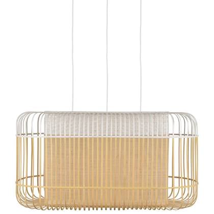 Forestier Bamboo Oval XL hanglamp wit