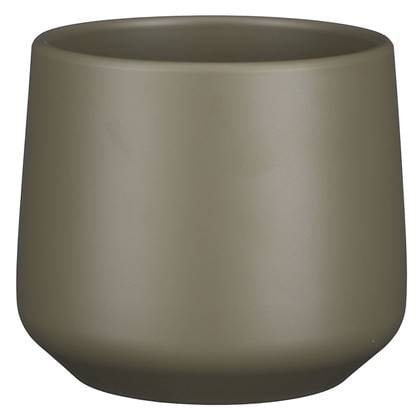 Mica Decorations Bloempot - donker - keramiek -H14|D15,5 cm Groen