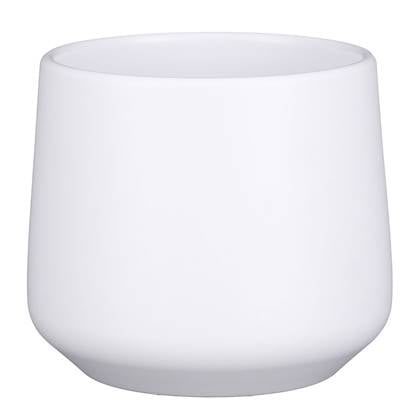 Mica Decorations Bloempot - wit - mat - keramiek - H15,5|D17 cm
