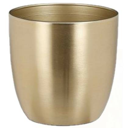 Mica Decorations Plantenpot-bloempot - metaal - - 13 x 12 cm Goud