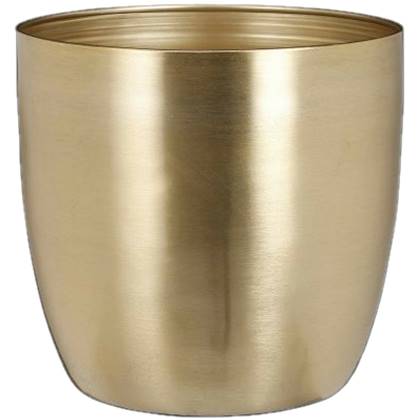 Mica Decorations Plantenpot - metaal - goud - 20 x 19 cm