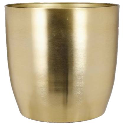 Mica Decorations Alano Bloempot - H27 x Ø28 cm - Metaal - Goud