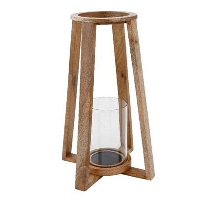 PTMD Klaas Brown wooden cross lantern L