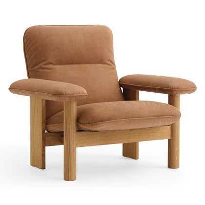 Audo Copenhagen Brasilia fauteuil naturel eiken Dunes Camel 21004