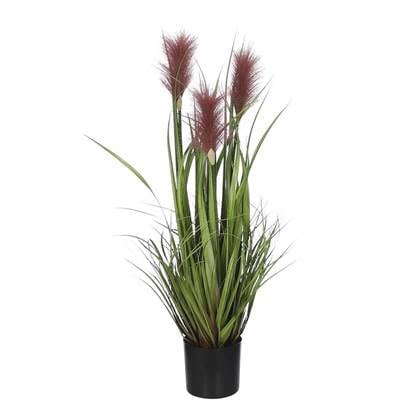 Mica Decorations Kunstplant - siergras - groen|bruin - H80 x D35 cm