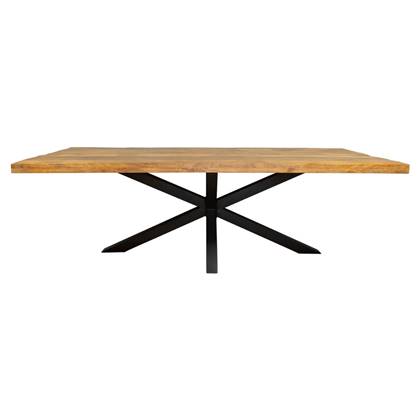 Starfurn Eetkamertafel Denver | Rechthoek matrixpoot | 160 cm Bruin, Zwart