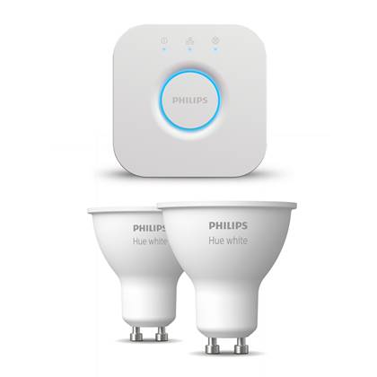 Philips Hue Starterspakket White GU10 2 Lampen 1 Bridge