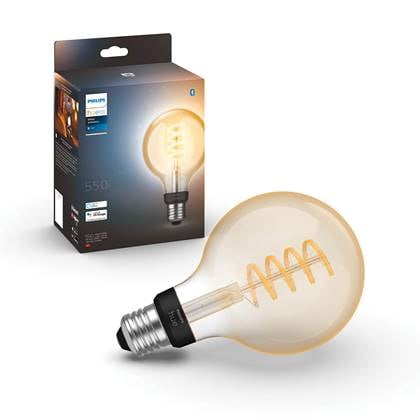 Philips Hue Filament Lichtbron E27 Globelamp G93 – warm tot koelwit licht – klein – 1-pack – Bluetooth
