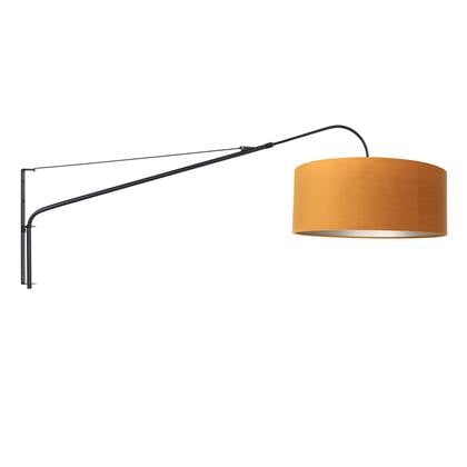 Moderne Wandlamp - Steinhauer - Metaal - Modern - Klassiek - E27 - L: 115cm - Voor Binnen - Woonkamer - Eetkamer - Zwart