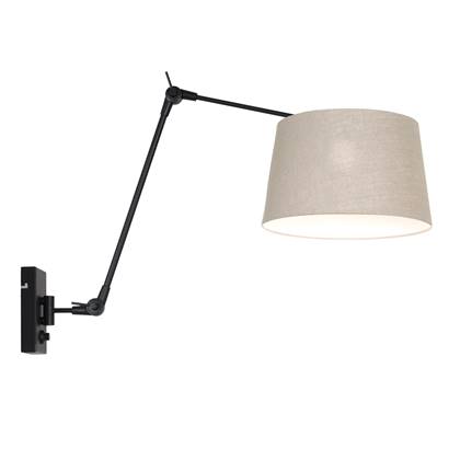 Moderne Wandlamp - Steinhauer - Metaal - Modern - E27 - L: 32cm - Voor Binnen - Woonkamer - Eetkamer - Zwart