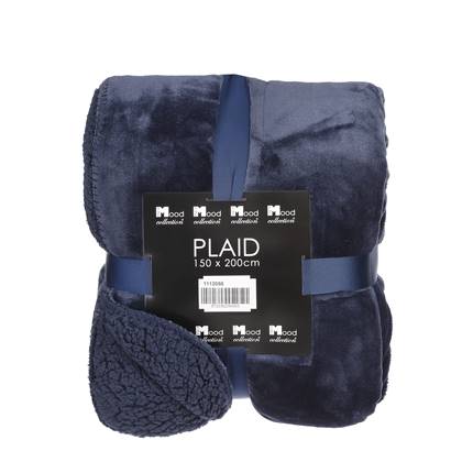 In the Mood Mardy Fleece Deken - L200 x B150 cm - Polyester - Donkerblauw