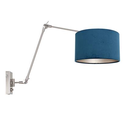 Moderne Wandlamp - Steinhauer - Metaal - Modern - E27 - L: 32cm - Voor Binnen - Woonkamer - Eetkamer - Zilver