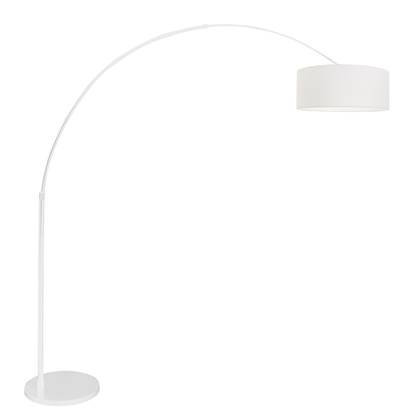 Moderne Vloerlamp - Steinhauer - Linnen - Modern - E27 - L: 160cm - Voor Binnen - Woonkamer - Eetkamer - Wit