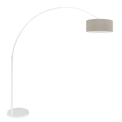Moderne Vloerlamp - Steinhauer - Linnen - Modern - E27 - L: 160cm - Voor Binnen - Woonkamer - Eetkamer - Grijs